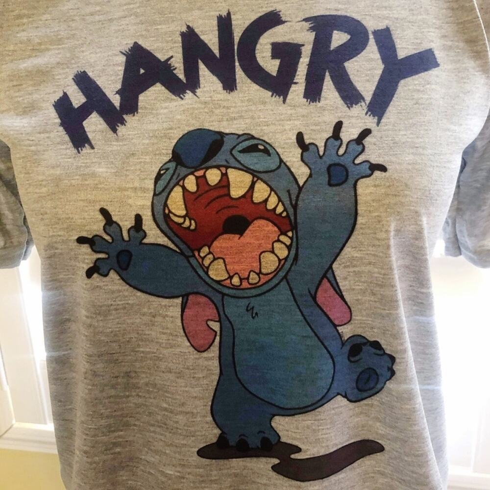 Lilo Stitch Hangry Sublimated Handmade Graphic Tee